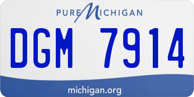 MI license plate DGM7914