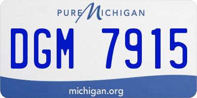 MI license plate DGM7915