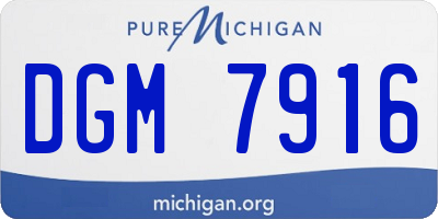 MI license plate DGM7916