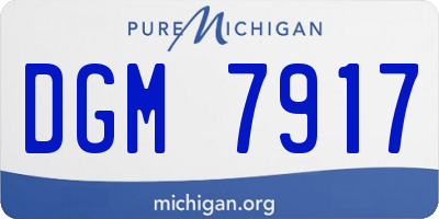 MI license plate DGM7917