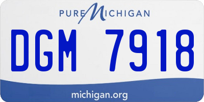 MI license plate DGM7918