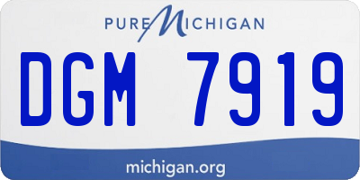 MI license plate DGM7919