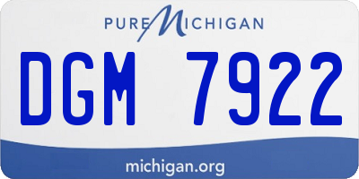 MI license plate DGM7922