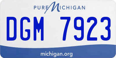 MI license plate DGM7923