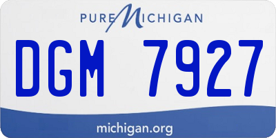 MI license plate DGM7927