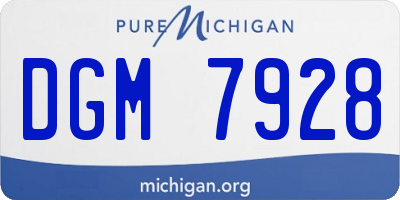 MI license plate DGM7928