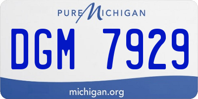 MI license plate DGM7929