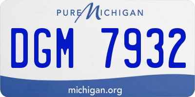 MI license plate DGM7932