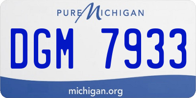 MI license plate DGM7933