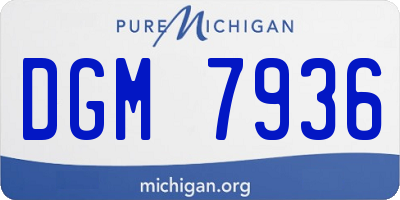MI license plate DGM7936