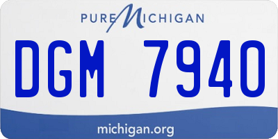MI license plate DGM7940