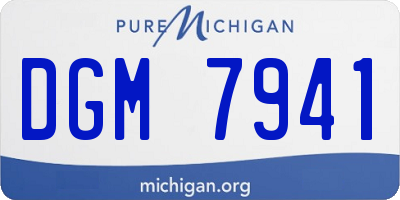 MI license plate DGM7941