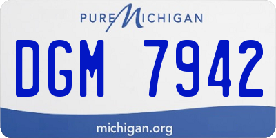 MI license plate DGM7942