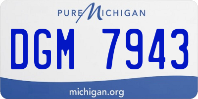 MI license plate DGM7943