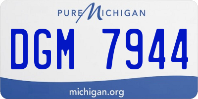 MI license plate DGM7944