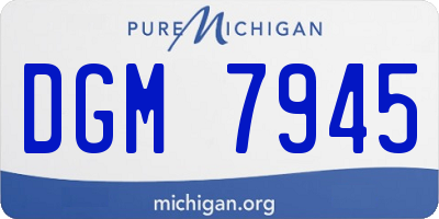MI license plate DGM7945