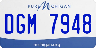 MI license plate DGM7948