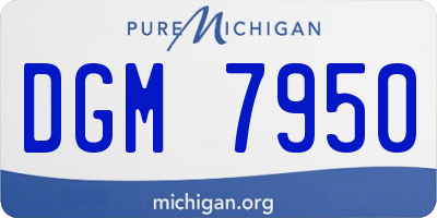 MI license plate DGM7950