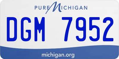 MI license plate DGM7952