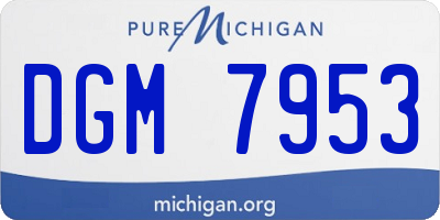 MI license plate DGM7953