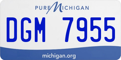 MI license plate DGM7955