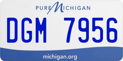 MI license plate DGM7956