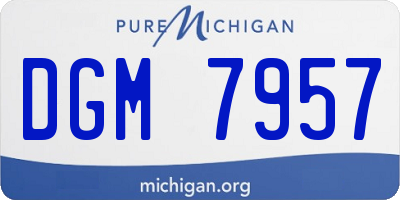 MI license plate DGM7957