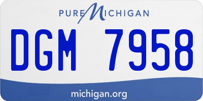 MI license plate DGM7958