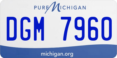 MI license plate DGM7960