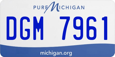 MI license plate DGM7961