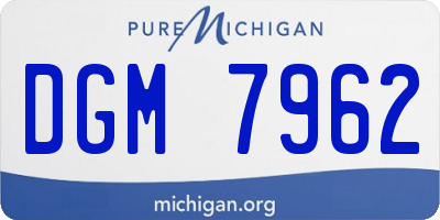 MI license plate DGM7962