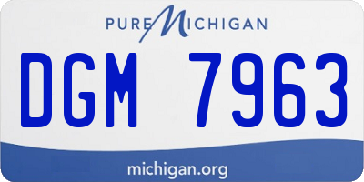 MI license plate DGM7963