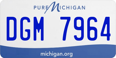 MI license plate DGM7964