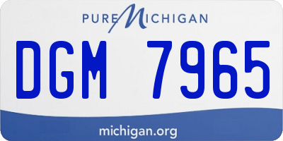 MI license plate DGM7965