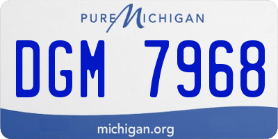 MI license plate DGM7968