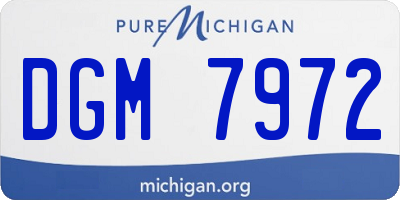 MI license plate DGM7972