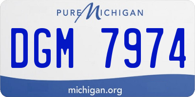 MI license plate DGM7974
