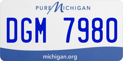 MI license plate DGM7980