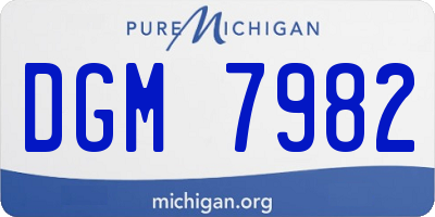 MI license plate DGM7982
