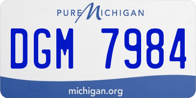MI license plate DGM7984