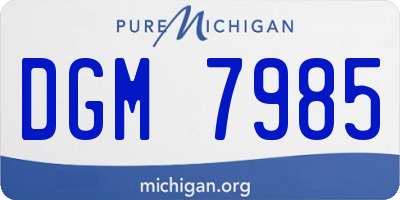 MI license plate DGM7985