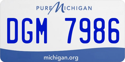 MI license plate DGM7986