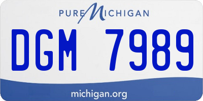 MI license plate DGM7989