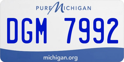 MI license plate DGM7992