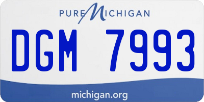 MI license plate DGM7993