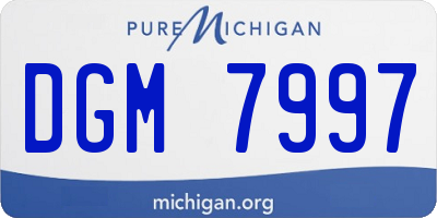 MI license plate DGM7997