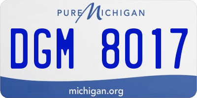 MI license plate DGM8017