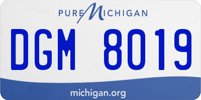 MI license plate DGM8019