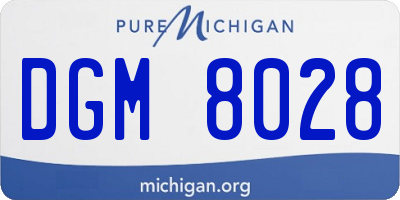 MI license plate DGM8028