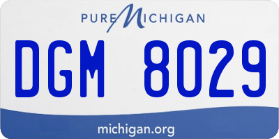 MI license plate DGM8029